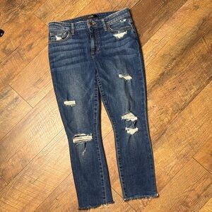 Joe’s Jeans dark wash distressed skinny ankle denim jeans size 26
